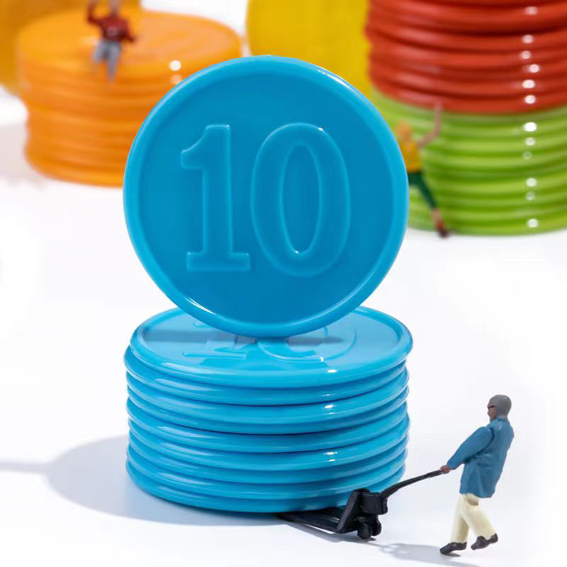 Board Game Zenith - 40PCS Poker Chips With Numbers Counting