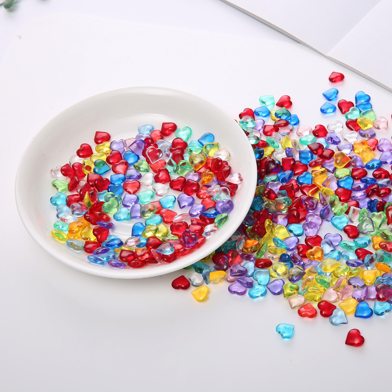 100PCS 10*4mm Heart Shape Acry - Board Game Illustration 评论和价格