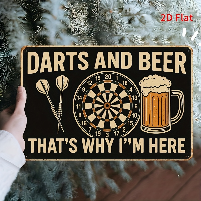 Tin Sign - Darts Board Beer Mu - Board Game Quote 评论和价格