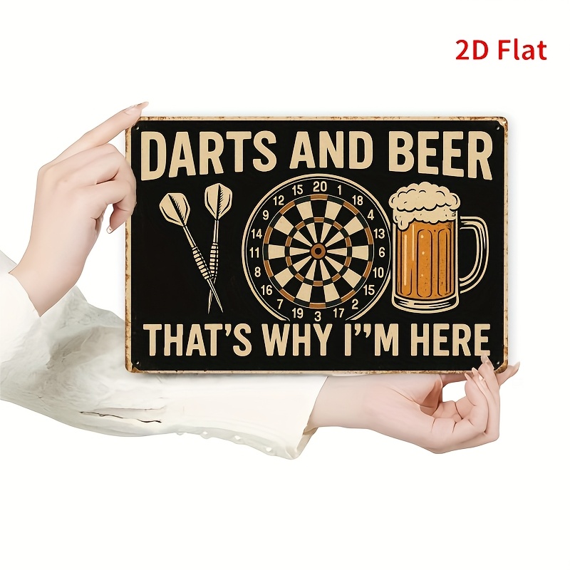 Tin Sign - Darts Board Beer Mu - Board Game Quote 评论和价格
