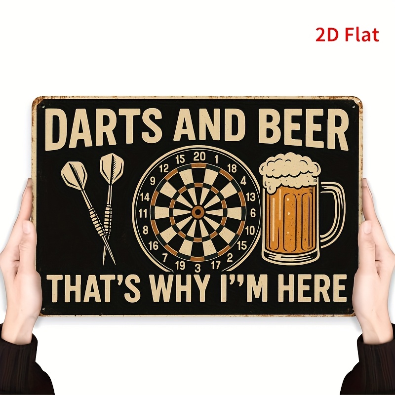 Tin Sign - Darts Board Beer Mu - Board Game Quote 评论和价格