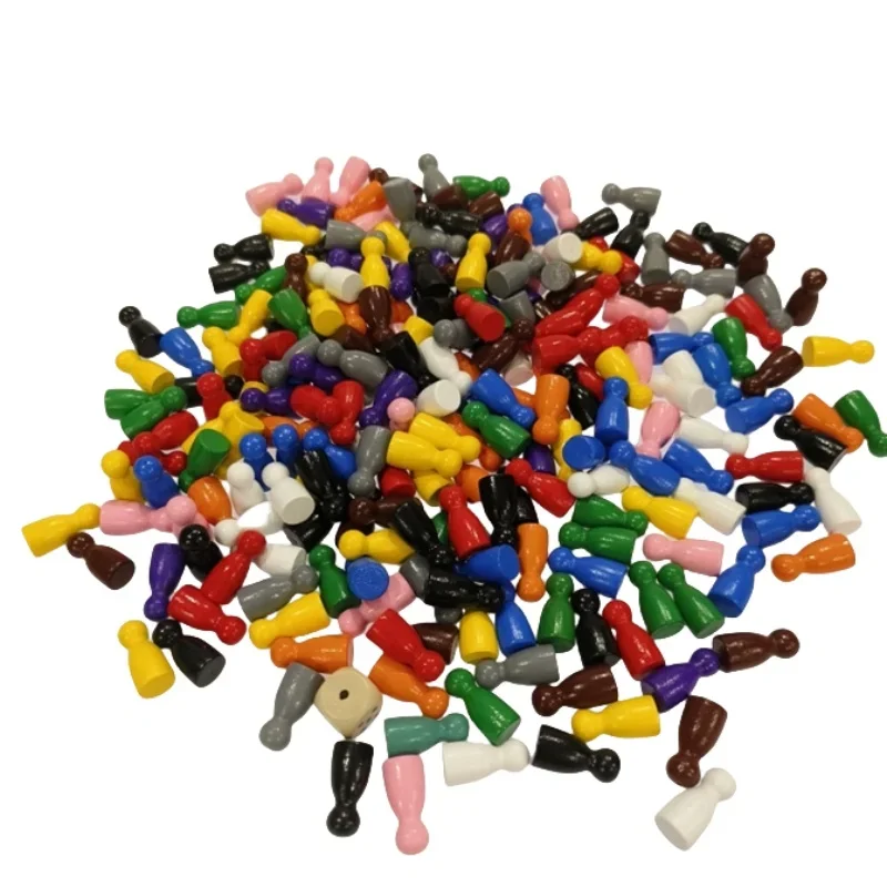 100 Pcs Colorful Wooden Chess  - Board Game Illustration 评论和价格