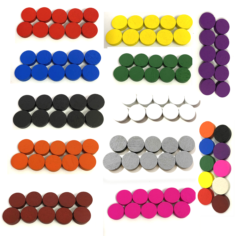 50pieces 15*5MM 11 Colors Wood - Board Game Illustration 评论和价格