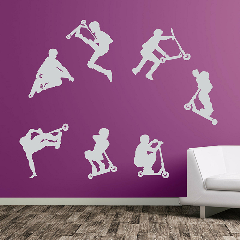 7Pcs Stunt Scooters Sport Wall - Board Game Quote 评论和价格