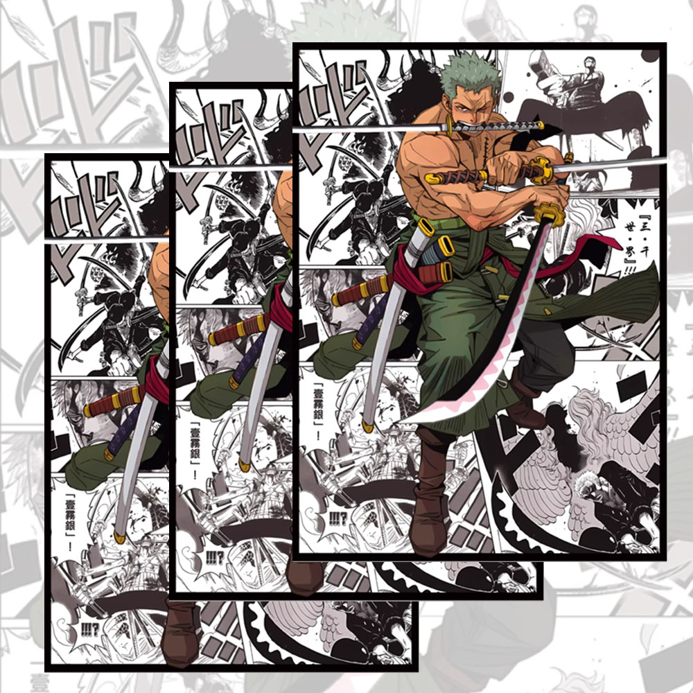 60PCS 66x91mm One Piece Anime  - Board Game Illustration 评论和价格