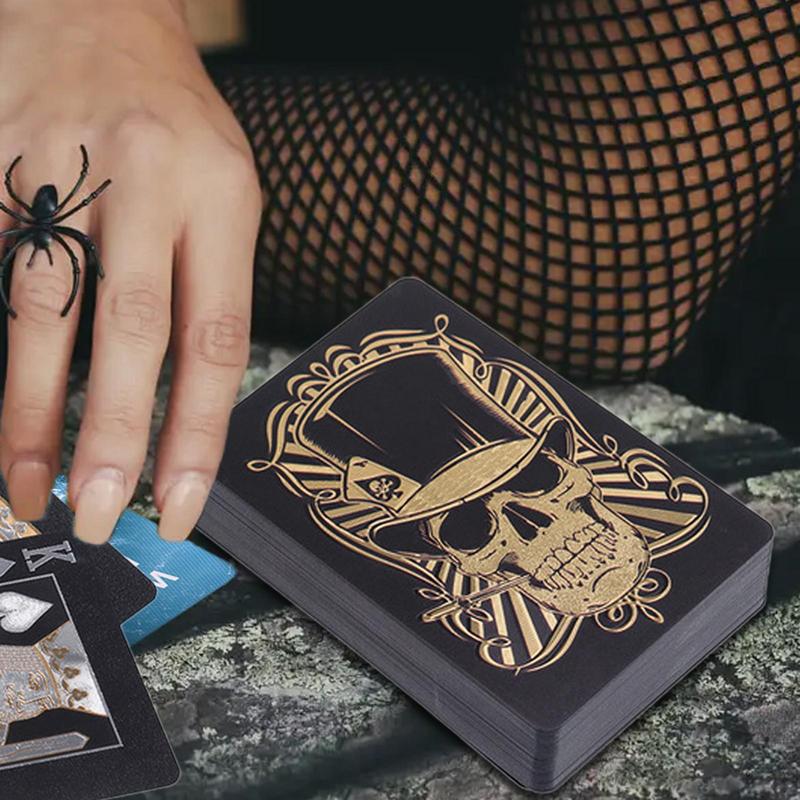 Black Playing Cards Deck Skull - Board Game Illustration 评论和价格