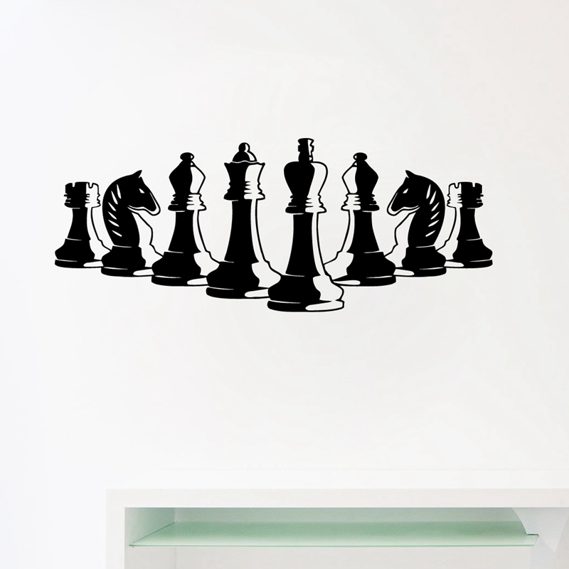 Chess Pieces Wall Decal Bedroo - Board Game Quote 评论和价格