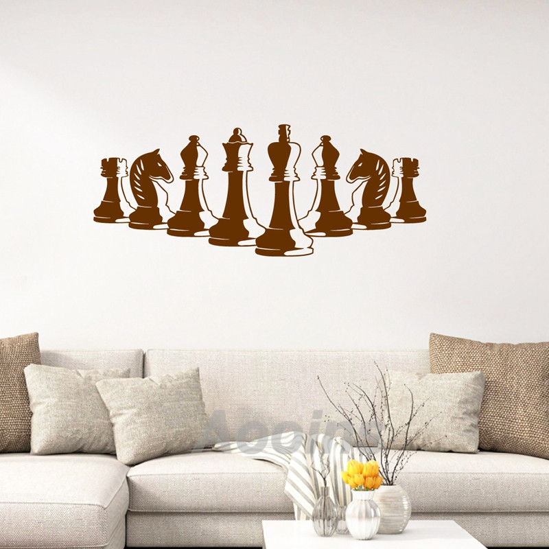Chess Pieces Wall Decal Bedroo - Board Game Quote 评论和价格